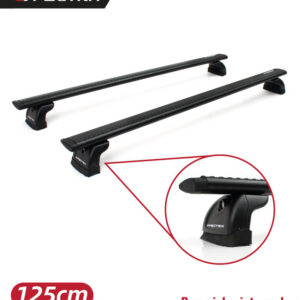 Barras para techo para riel bajo de 125cm negro